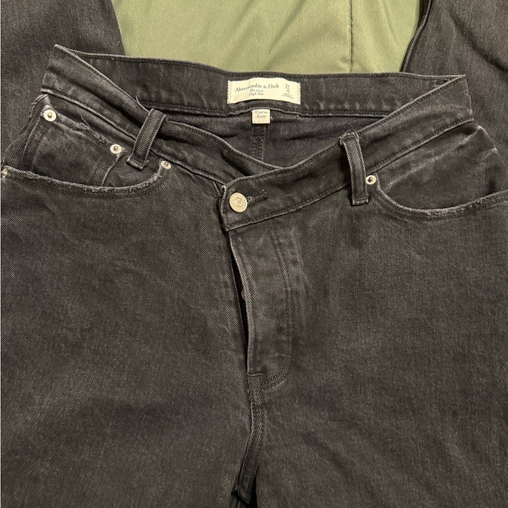 Abercrombie & Fitch curve love Black Straight Jeans